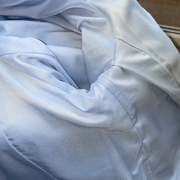 White House Black Market 100% Leather Blue Jackey - Picture 8 of 12